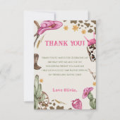 Western Cowboy Verjaardagsfeest Bedankkaart (Voorkant)