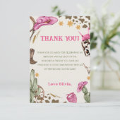 Western Cowboy Verjaardagsfeest Bedankkaart (Staand voorkant)