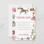 Western Cowboy Verjaardagsfeest Bedankkaart (Voorkant)