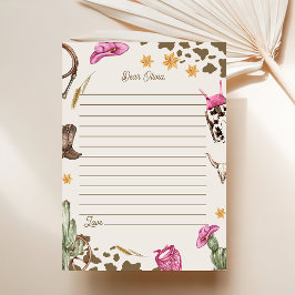 Western Cowboy Verjaardagsfeest Bedankkaart