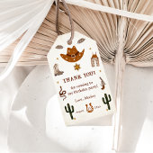 Western Cowboy Verjaardagsfeest Cadeaulabel