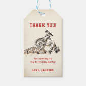 Western Cowboy Verjaardagsfeest Cadeaulabel (Voorkant)