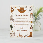 Western Cowboy Verjaardagsfeest Kaart (Staand voorkant)