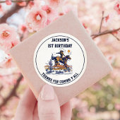 Western Cowboy Verjaardagsfeest Ronde Sticker