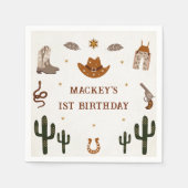 Western Cowboy Verjaardagsfeest Servet (Voorkant)