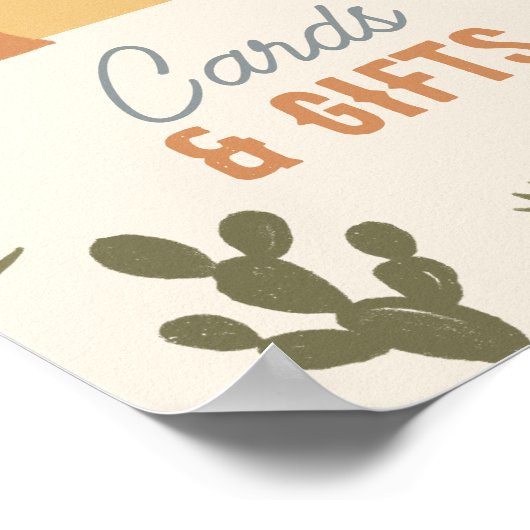 Western Cowboy Verjaardagsfeestje Kaarten en cadea Poster (Hoek)