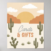 Western Cowboy Verjaardagsfeestje Kaarten en cadea Poster (Voorkant)