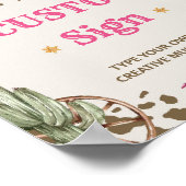 Western Cowboy Verjaardagsfeesttafelteken Poster (Hoek)