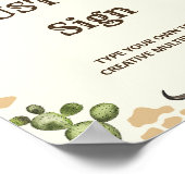 Western Cowboy Verjaardagsfeesttafelteken Poster (Hoek)