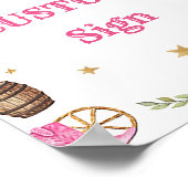 Western Cowboy Verjaardagsfeesttafelteken Poster (Hoek)