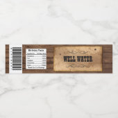 Western Cowboy waterflesje label Waterfles Etiket (Enkel label)