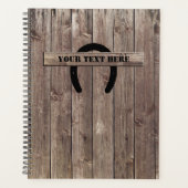 Western Cowboy Weathered Barn Wood Hoefijzer Planner