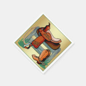 Western cowboykampioen kleinzoon zadellaarzen servet (Hoek)