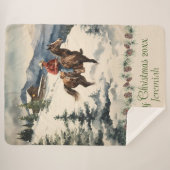 Western  cowboykerst sherpa deken (Voorkant (horizontaal))