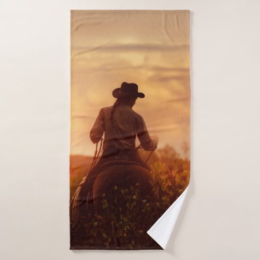 western cowboyportret badhanddoek (Badhanddoek)
