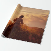 western cowboyportret cadeaupapier (Uitgerold)
