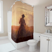  western cowboyportret douchegordijn (In situ)