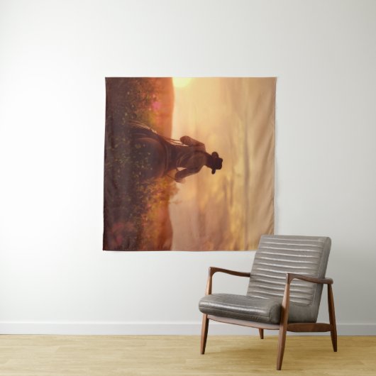  western cowboyportret wandkleed (In Situ (horizontaal))
