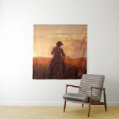  western cowboyportret wandkleed (In situ)