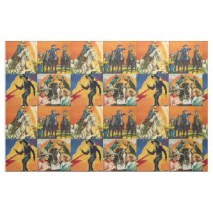 Western Cowboys Film Poster Blocks 9" Stof