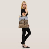 Western Cowboys with Longhorn Cattle Tote Bag (Op model)