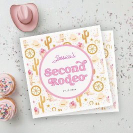 Western Cowgirl 2nd Rodeo Birthday Party Servet