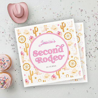 Western Cowgirl 2nd Rodeo Birthday Party Servet