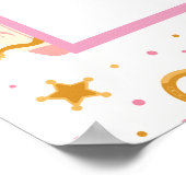 Western Cowgirl 3rd Rodeo Third Birthday Welcome Poster (Hoek)