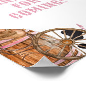 Western Cowgirl Baby shower Bedankt voor het komen Poster (Hoek)
