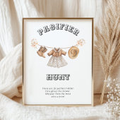 Western Cowgirl Baby shower Fopspeen Hunt Poster