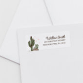 Western Cowgirl Baby shower Retouradres Etiket