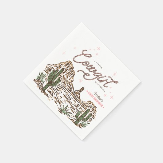 Western Cowgirl Baby shower Servet (Hoek)