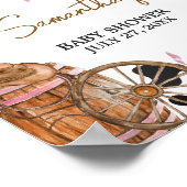 Western Cowgirl Baby shower Welkom Poster (Hoek)