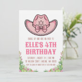 western cowgirl birthday invitations kaart (Staand voorkant)