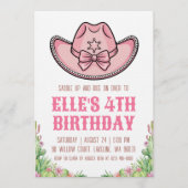 western cowgirl birthday invitations kaart (Voorkant)