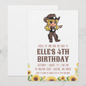 western cowgirl birthday invitations kaart (Voorkant / Achterkant)