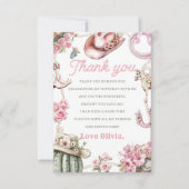 Western Cowgirl Birthday Party Thank You Card Bedankkaart (Voorkant)