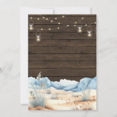 Western Cowgirl Blauw Bloemen Hout Sweet 16 Verjaa Kaart (Achterkant)