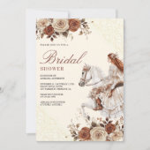 Western Cowgirl Bride Riding Horse Vrijgezellenfee Kaart (Voorkant)