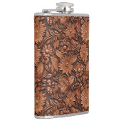 Western Cowgirl Bruin Bloemen Heupfles (Rechts)