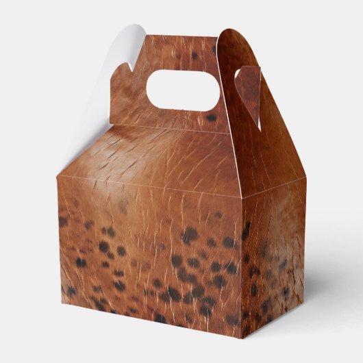 Western cowgirl bruin zwart bedankdoosjes (Voorkant Zijde)