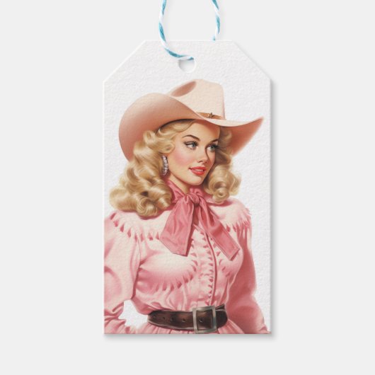  Western Cowgirl Cadeaulabel (Voorkant)