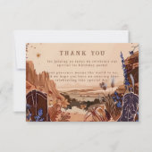 Western Cowgirl Cowboy First Birthday Bedankkaart (Voorkant)