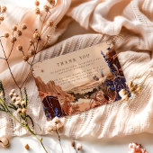 Western Cowgirl Cowboy First Birthday Bedankkaart