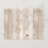 Western Cowgirl Cowboy Horse Faux Wood Briefkaart (Achterkant)