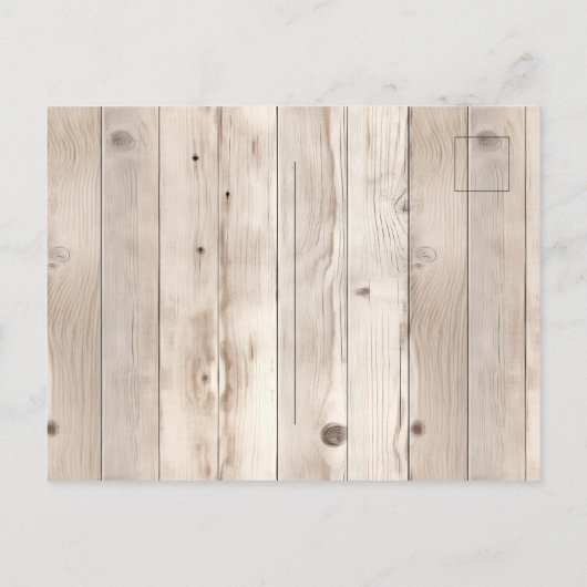 Western Cowgirl Cowboy Horse Faux Wood Briefkaart (Achterkant)