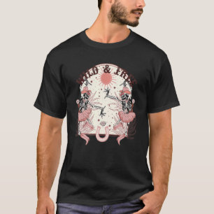 Western cowgirl danskelet Wild and Free T-shirt