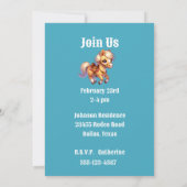 Western Cowgirl Eerste Rodeo Verjaardag Custom Kaart (Achterkant)