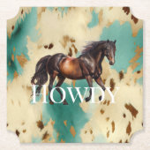 Western Cowgirl Kartonnen Onderzetters (Voorkant)