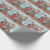  Western Cowgirl Kind en kerst kous Cadeaupapier (Hoek)